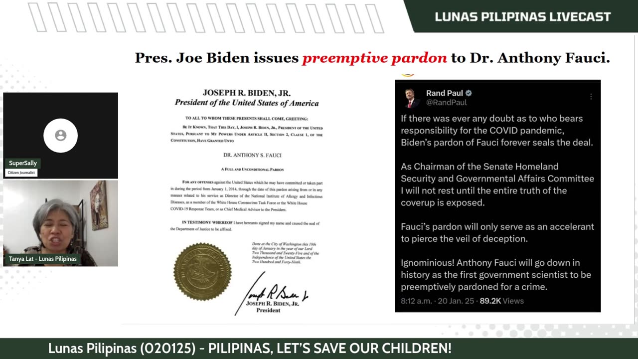 Lunas Pilipinas (020125) - Pres. Joe Biden issues preemptive pardon to Dr. Anthony Fauci