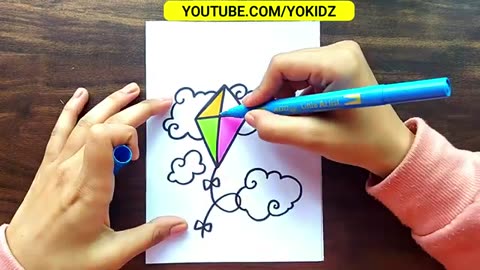 MAKAR SANKRANTI DRAWING EASY