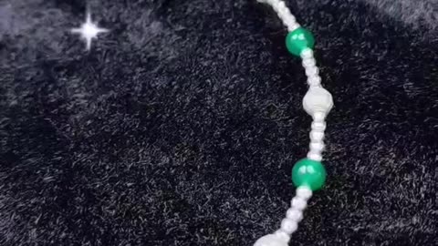 修正----GN-20241227-04 Natural Chrysoprase Bead necklace with S925 Silver Genuine Jewelry Worldwide