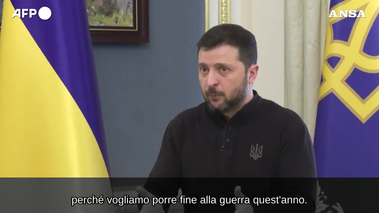 NOTIZIE DAL MONDO Zelensky;'Vogliamo porre fine alla guerra quest'anno'.La Russia non è contraria che l'Ucraina voglia entrare nell'UE ma nella NATO,non vuole le truppe e basi NATO in Ucraina perchè le considerano una minaccia