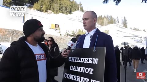 Billboard Chris Confronts WEF in Davos on Puberty Blockers