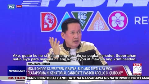 Mga Ilonggo sa Western Visayas, buo ang tiwala sa mga plataporma ni Pastor Apollo C. Quiboloy