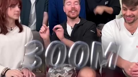 MrBeast unboxing his Dream Play Button 300 million