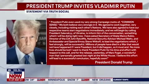 BREAKING: President Trump invites Vladimir Putin to US, Trump invited to Russia | LiveNOW from FOX