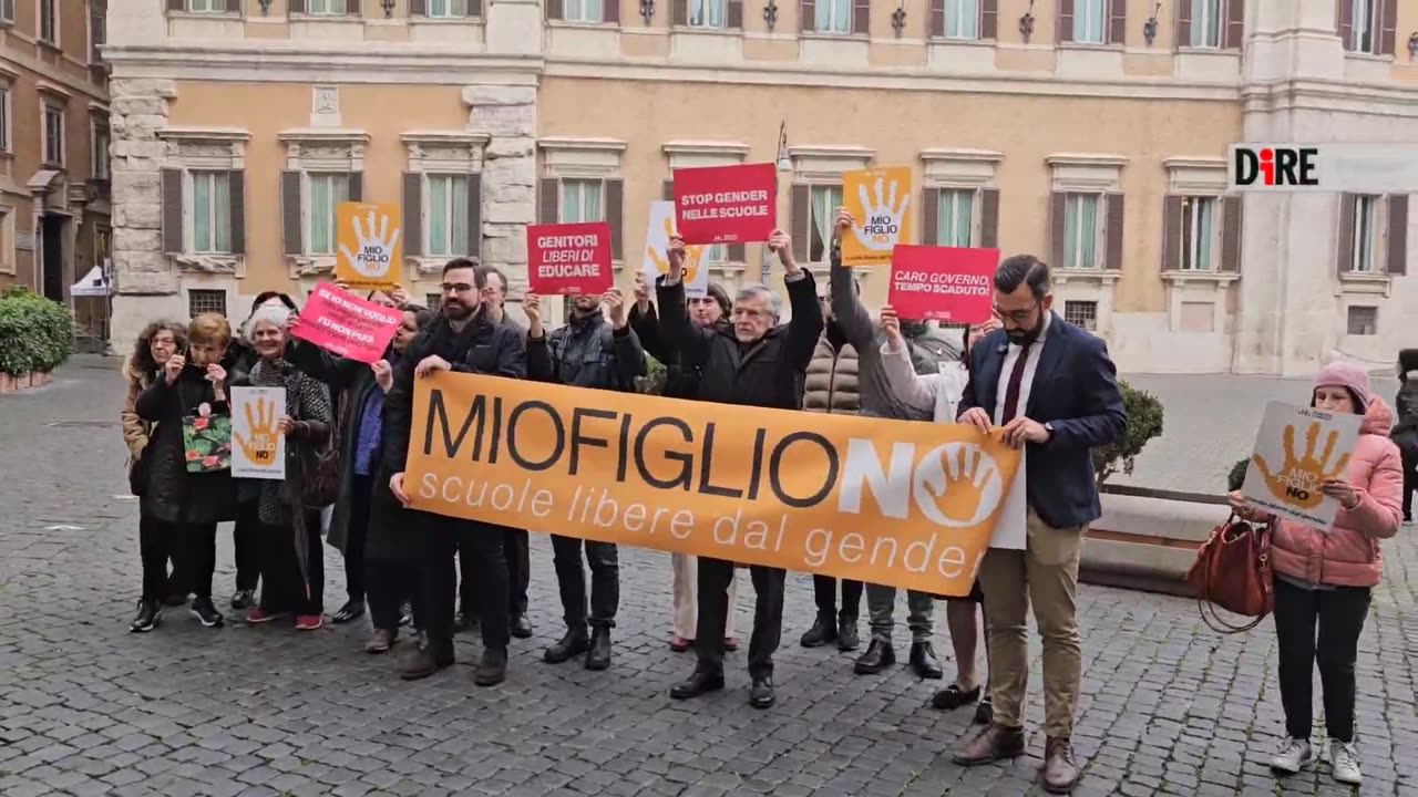 Roma - ULTIMATUM PRO VITA A GOVERNO: SUBITO LEGGE ANTI-GENDER A SCUOLA, O IN PIAZZA (19.02.25)