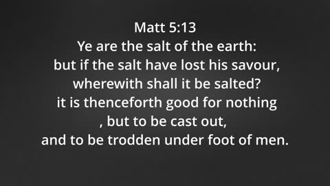 Martus Ministry - 127- Salt Prophesy of the end times.