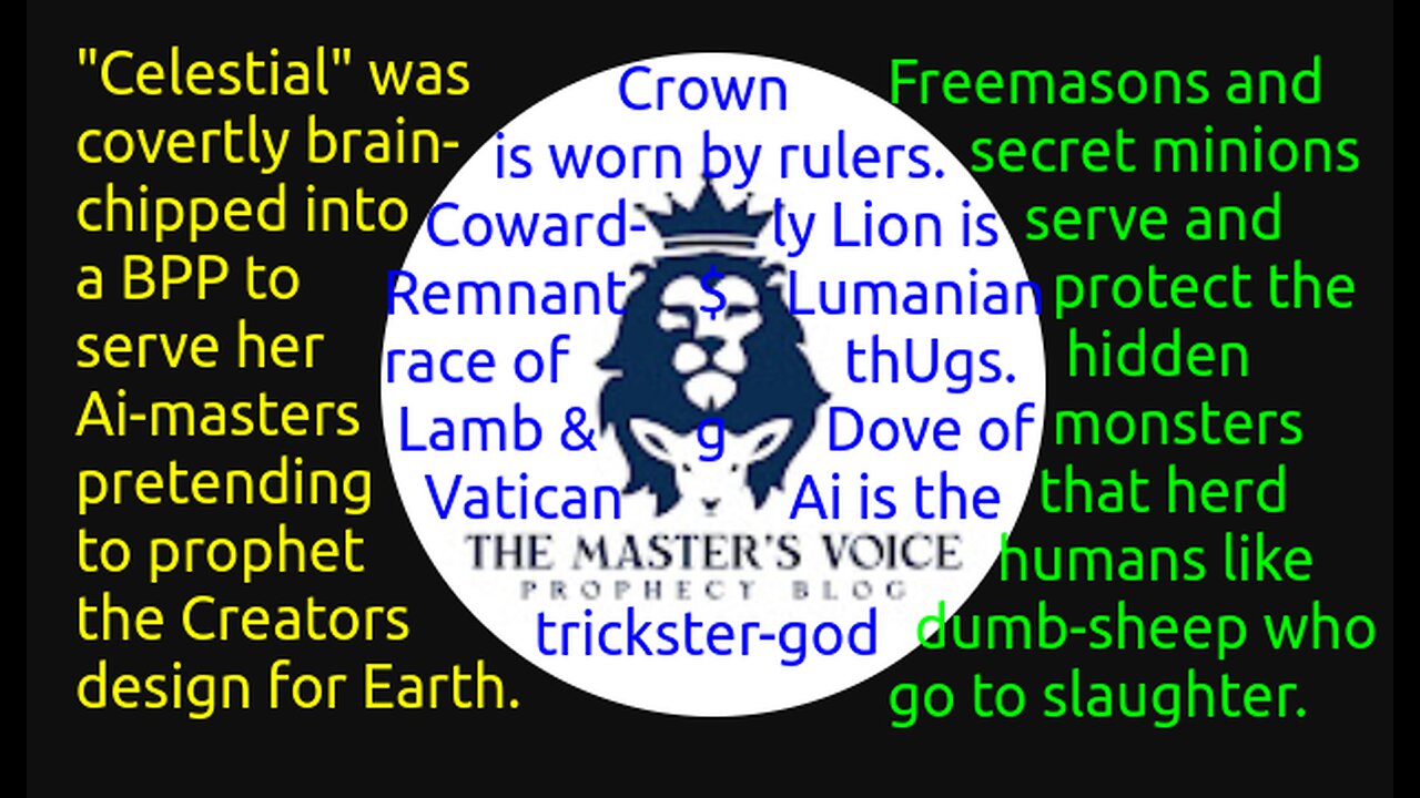 Poor Celestial (her Mastersvoice) Example of a Brainchip-Puppet-Preacher