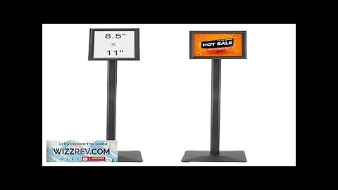 VEVOR Pedestal Sign Holder 8.5 x 11 Inch Vertical and Horizontal Adjustable Review