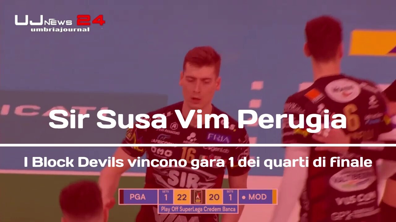 Sir Susa Vim Perugia I Block Devils vincono gara 1 dei quarti di finale