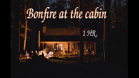 Bonfire at the Cabin with crickets | 1 Hour