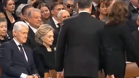 Bill Clinton checking out kamala Harris