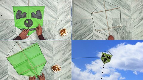 brazil fighter kite making and flying