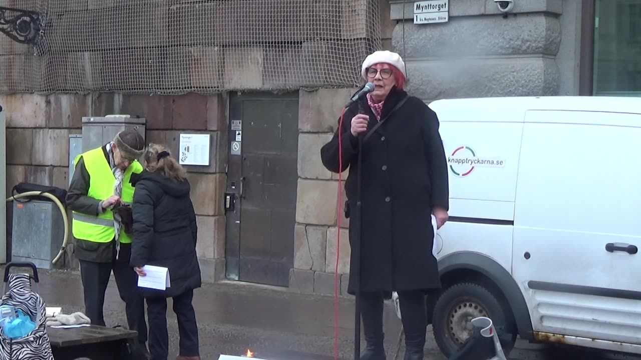 Fredsmanifestationen på Mynttorget 23 feb