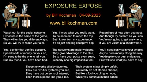 EXPOSURE EXPOSÉ -- an original song by Bill Kochman.