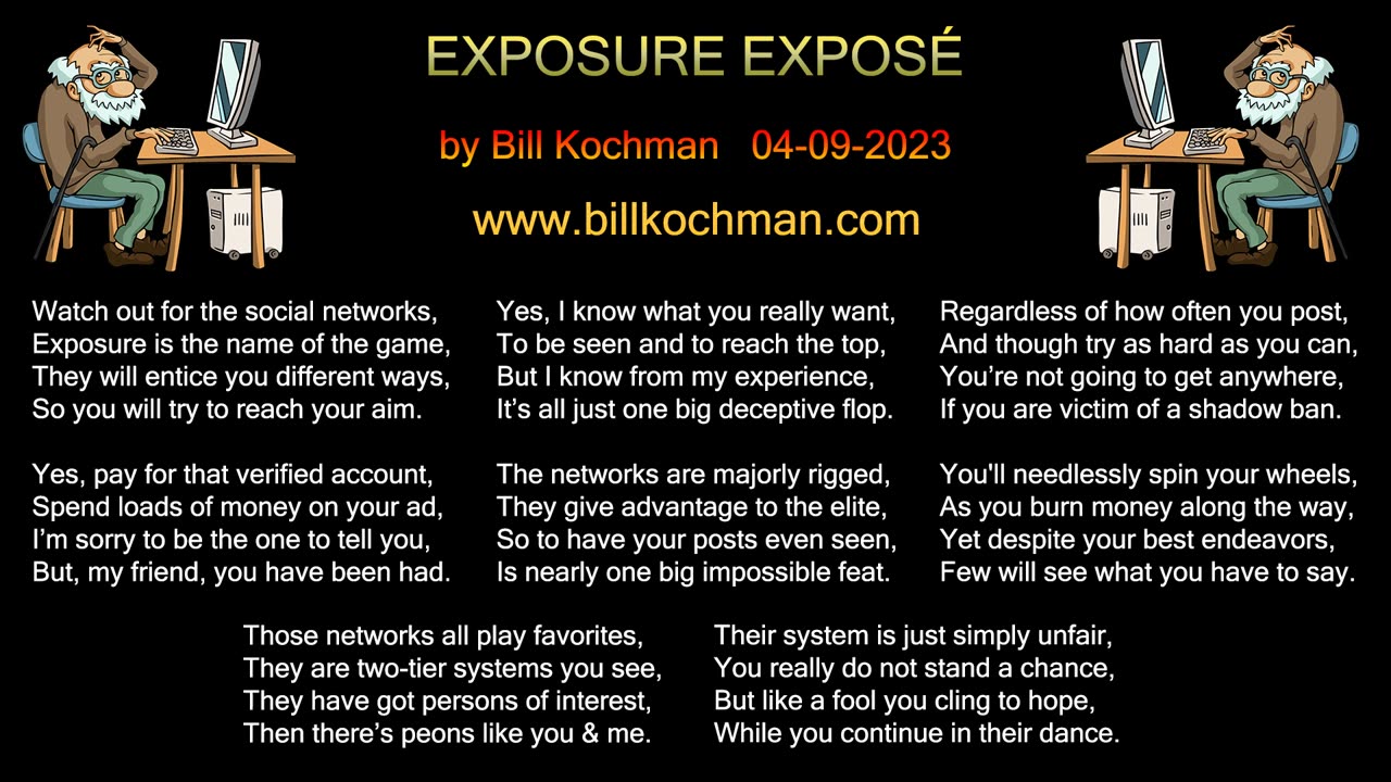 EXPOSURE EXPOSÉ -- an original song by Bill Kochman.