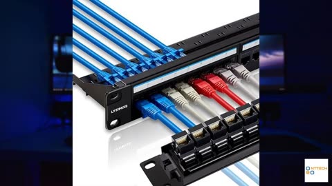 Lysymixs 24 Port RJ45 Patch Panel Cat6 Feed Through