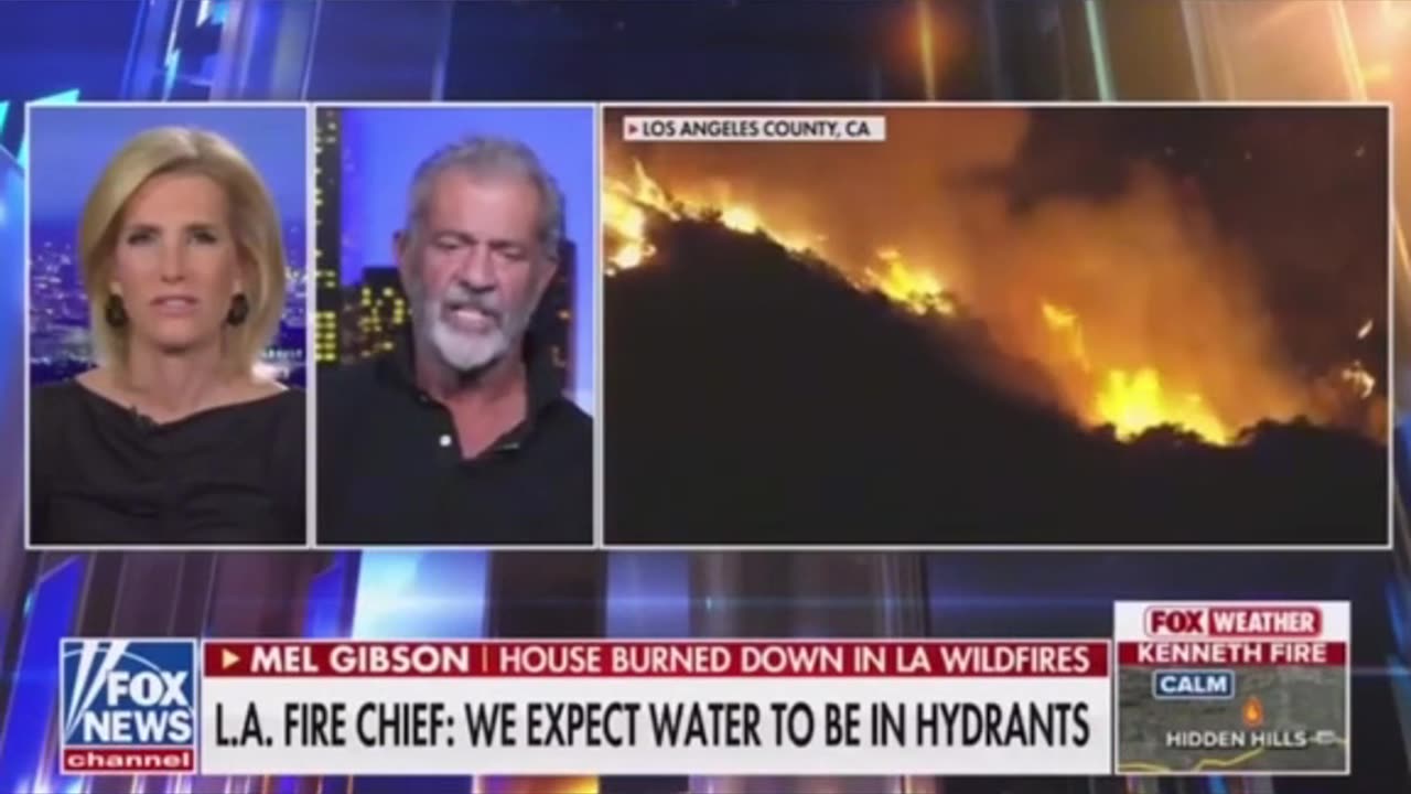 Mel Gibson just said this on live tv on the LA fires