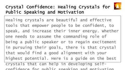 Find the Best crystals for Public Speaking and Motivation at Healing World