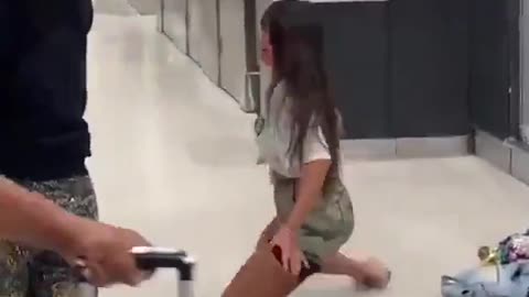 Woman has her flight cancelled and goes literally insane