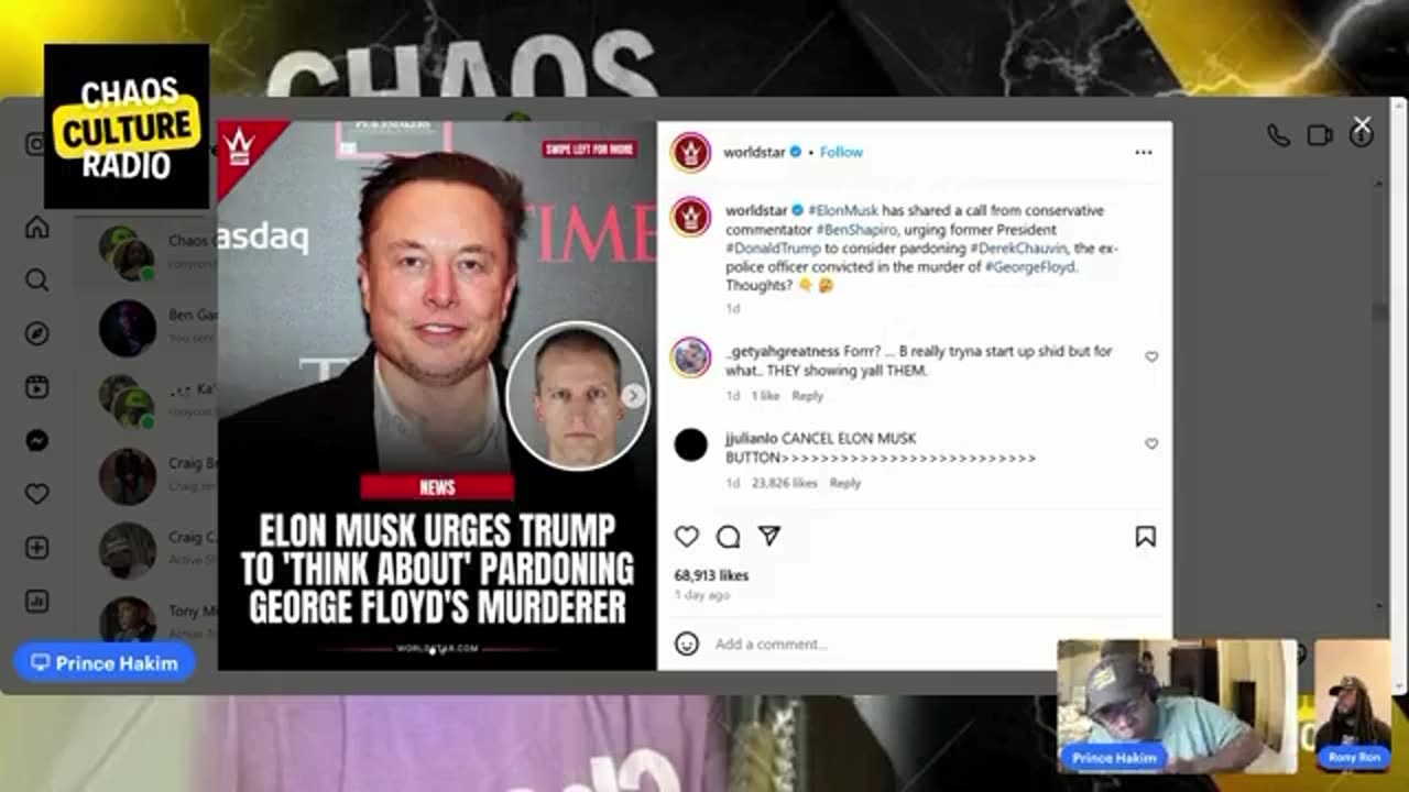 Elon Musk Urges President Donald Trump To Pardon Derek Chauvin