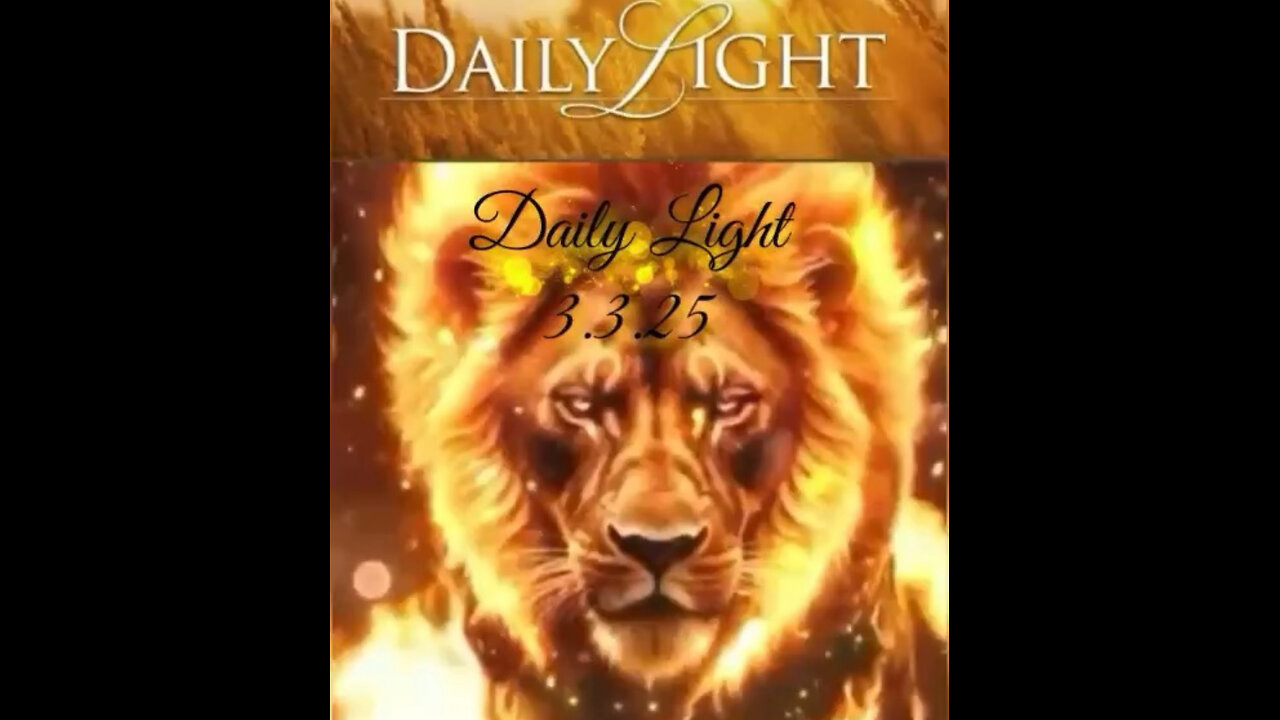 Daily light 3rd March