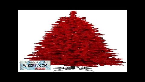 Vickerman 9' Flocked Red Slim Fir Artificial Christmas Tree Red Dura-lit LED Review