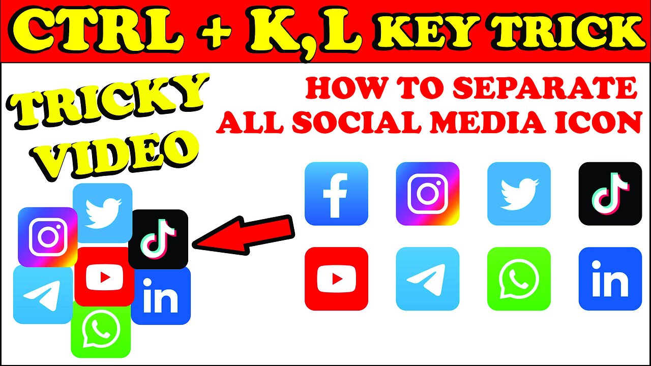 How to Break or Separate Social Media Icon Trick In Corel Draw By Seekh Raha Hoon