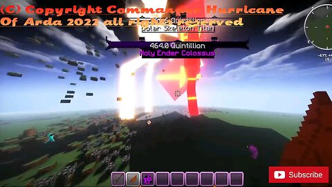 Minecraft mob battle holy ender Colossus vs solar titan