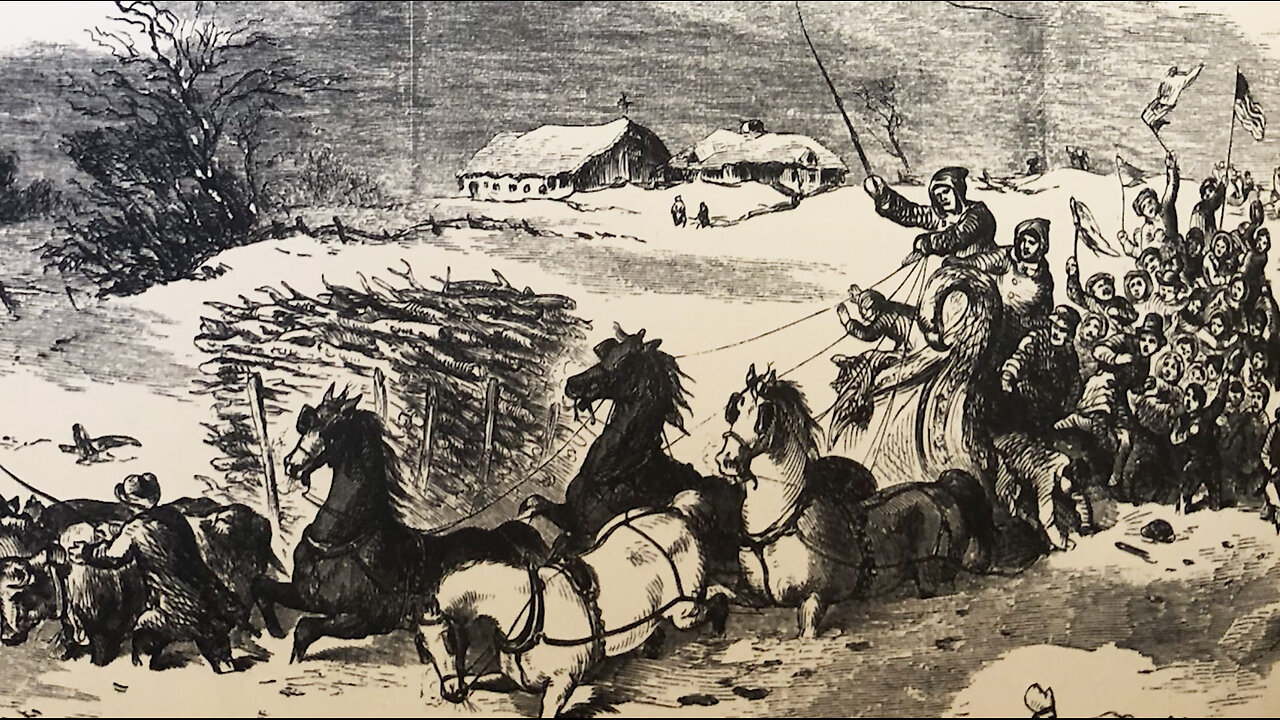 Sleigh riding & Christmas time in old New England