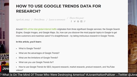 Jovan-Google Trends, Housing Market show DC On The Run-On the Mind of Those Who Were Looting America