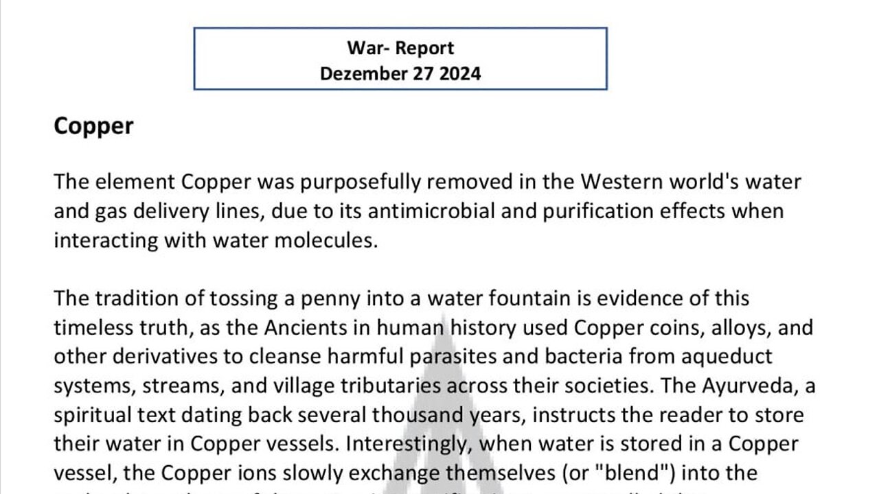 WAR REPORT - DEZEMBER 27 2024 - COPPER