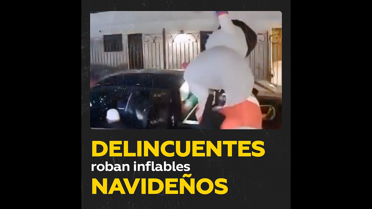 Delincuentes roban un Papá Noel y un muñeco de nieve inflable del patio de una casa