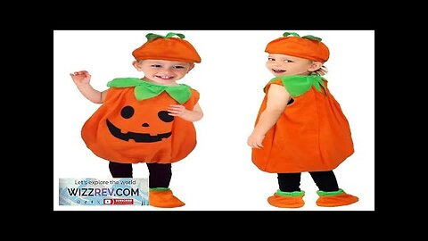 Halloween Pumpkin Costume Kids Children Hat Cosplay for Baby Girls Boys Stage Review