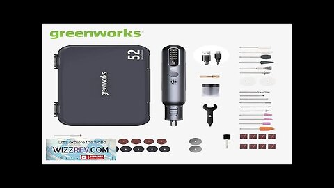 Greenworks 8V Mini Grinder 52pcs 80W Electric Grinding Engraving Cordless Variable Speed Review