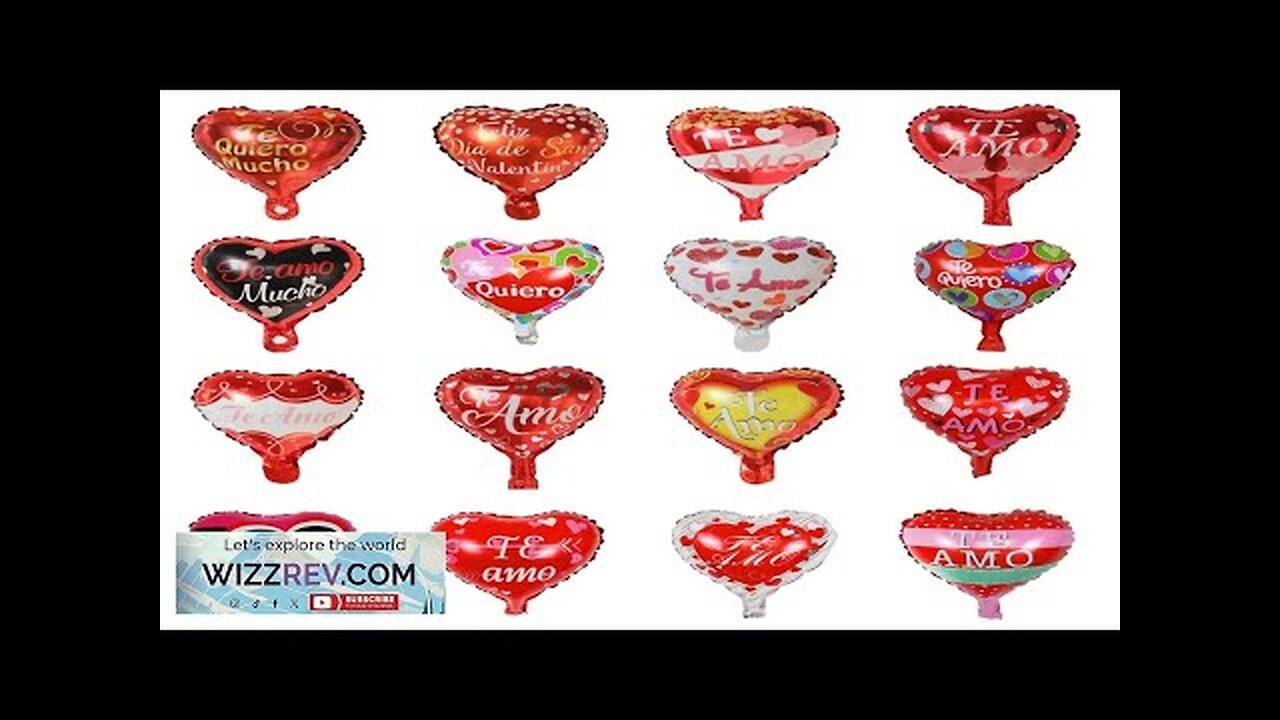 10pcs 10inch Spanish TE AMO foil balloons Red love heart globos wedding Review