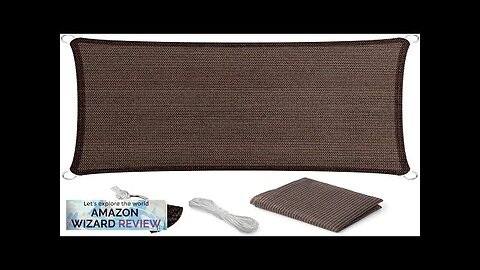 Eden's Decor Straight Flat-Edged Sun Shade Sail Rectangular 5' x 7' Brown Review