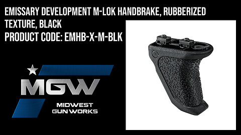 Emissary Development M-LOK Handbrake, Rubberized Texture, Black - EMHB-X-M-BLK