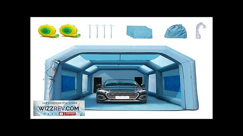 VEVOR Inflatable Paint Booth 28x16x11ft Inflatable Spray Booth High Powerful 750W+950W Review