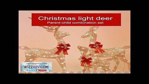 Christmas Decoration Ornaments 30 40 50 CM Gold Deer Elk Led Light Review