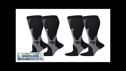 2 Pairs Professional Sports Compression Socks Breathable Sweat-absorbent Calf Socks Review