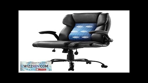 Executive Chair High Back Desk Chair Flip-up Armrests Lumbar Support Black Review