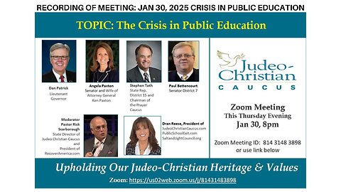 Judeo-Christian Caucus - The Crisis in Public Education