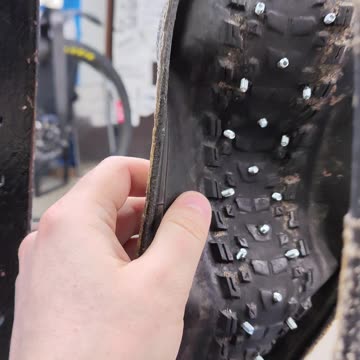 Preparing a Bicycle Tire for Snow Riding