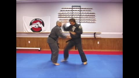 An example of the American Kenpo technique Delayed Sword