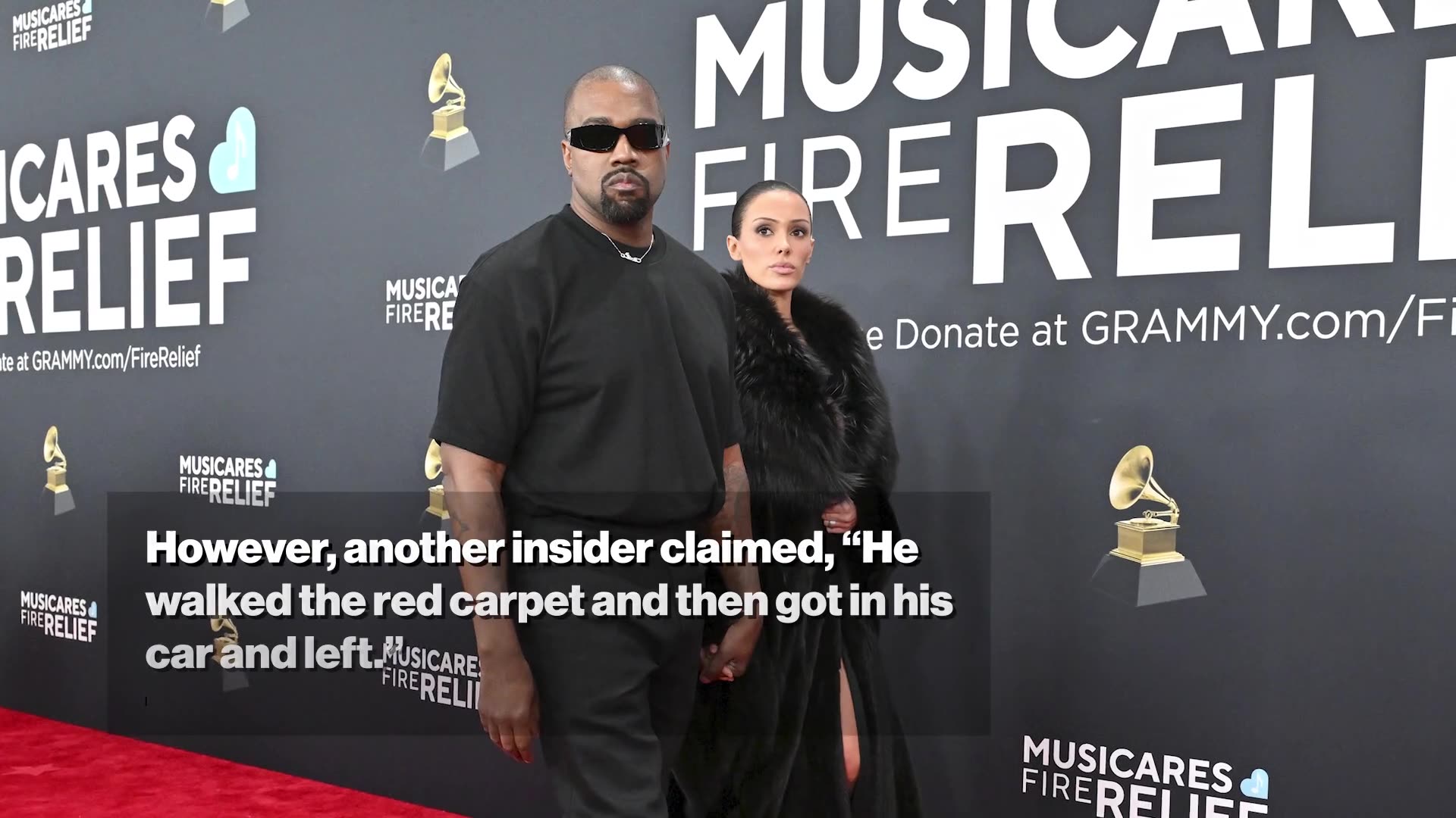 Here's what Kanye West said to wife Bianca Censori during nude Grammys 2025 red carpet appearance