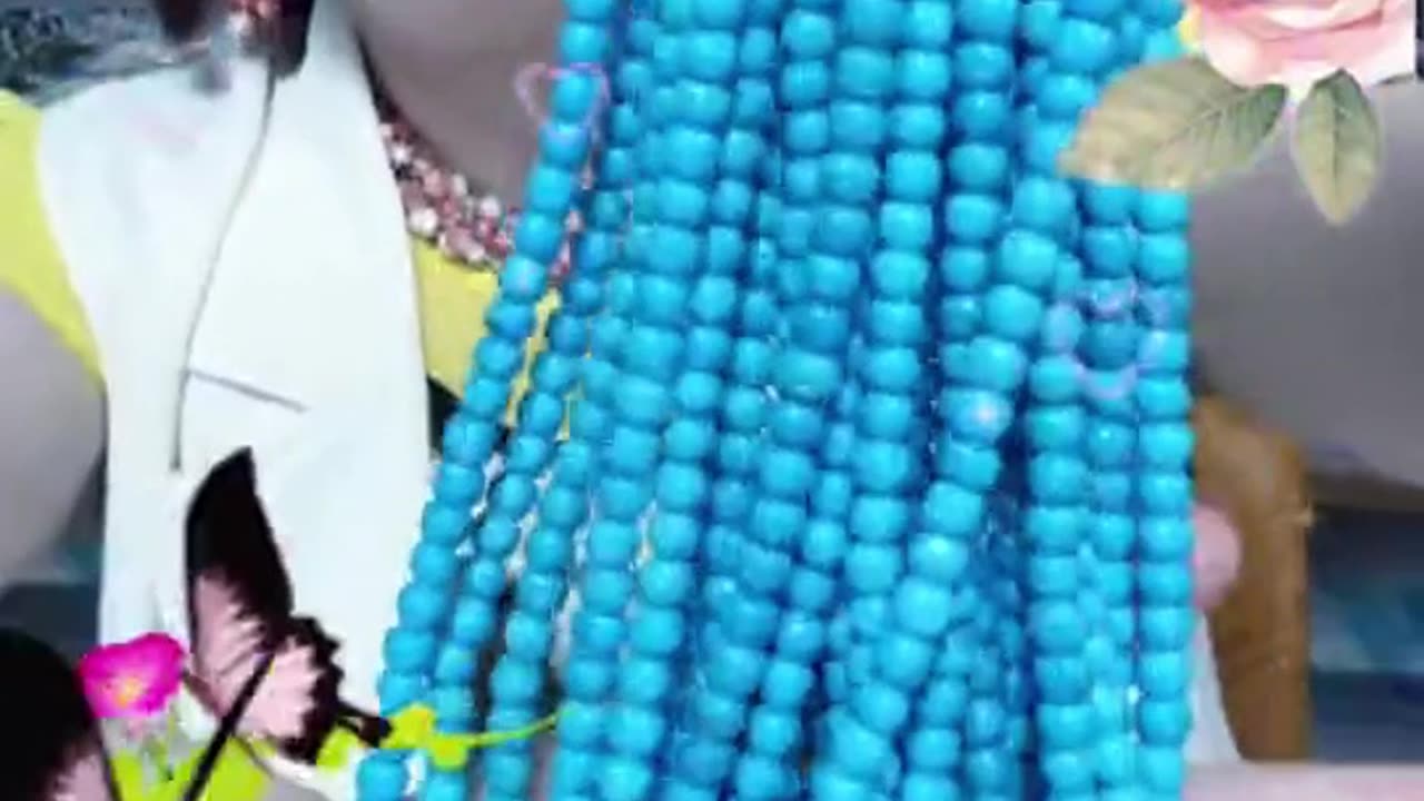 250114-1 Smooth natural original turquoise beads string will not get tired after wearing for a long