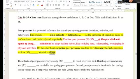 "TIẾNG ANH BUỔI 22 : LUYỆN ĐỀ "