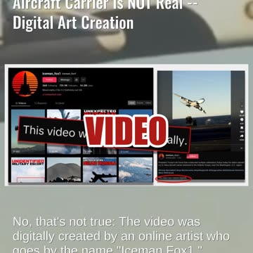 Fact Check: Mixed Reality Video Showing Air Force One Flying Past Aircraft Carrier Is NOT Real