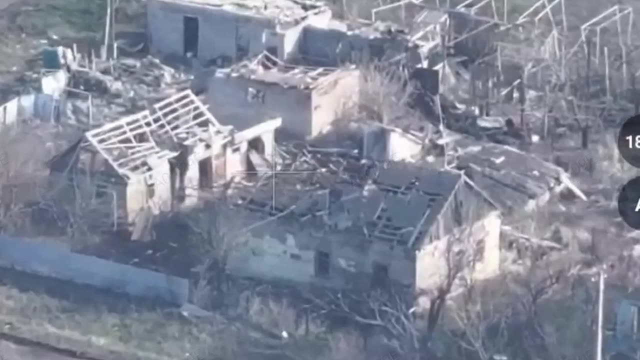 Ukrainian Artillery Levels Entire Buildings Around On Russian Infantry Group