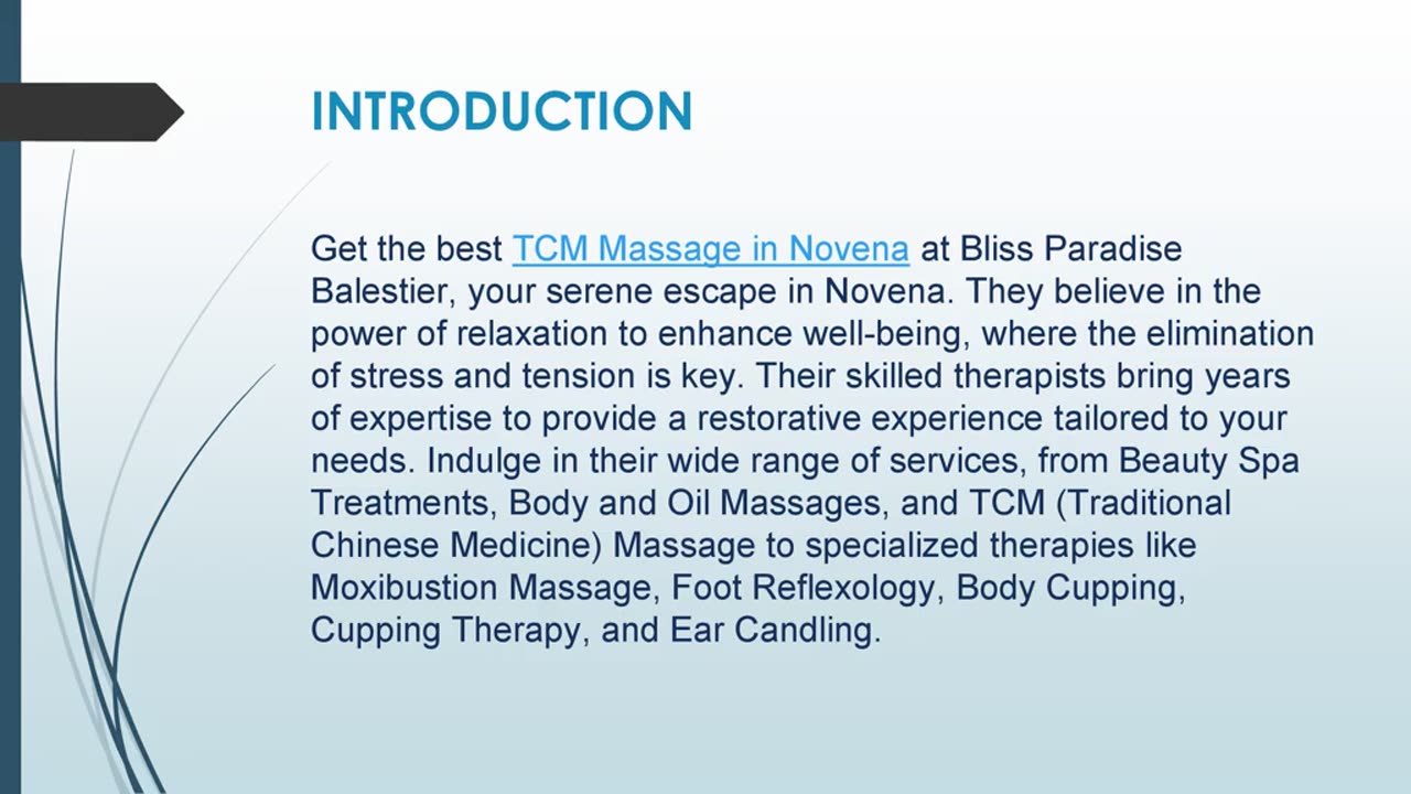 Get the best TCM Massage in Novena